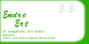endre ert business card